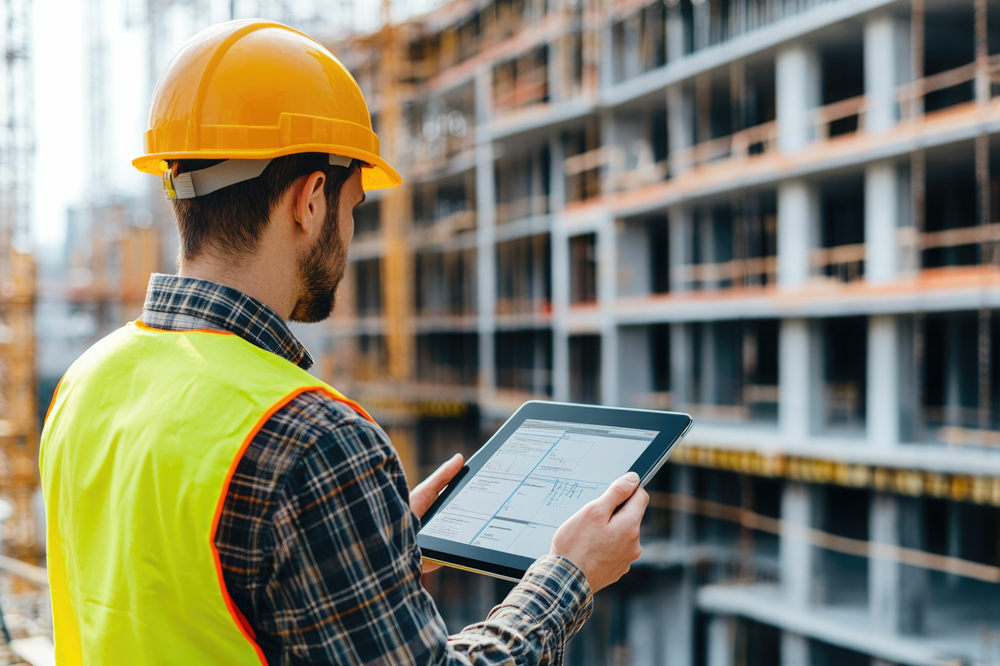 Architect on a building site